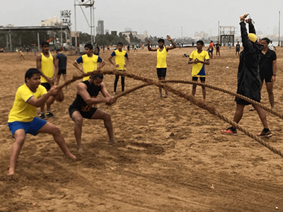 Rope drills at the beach